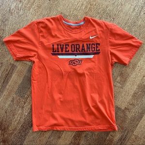 Nike Oklahoma State T-Shirt OSU Cowboys Tee Live Orange Mens Large